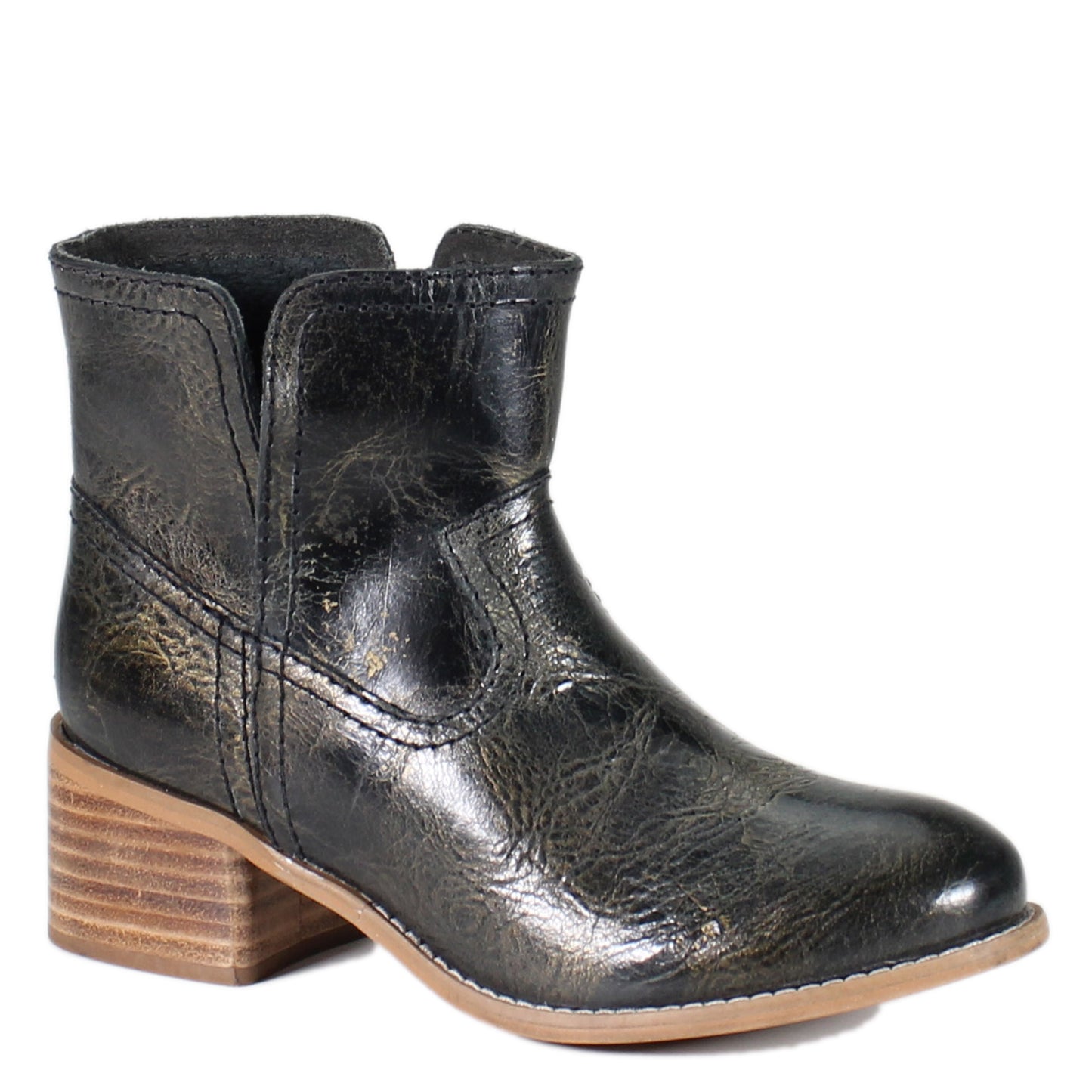 Mandy Vintage Leather (Black / Gold Metallic)