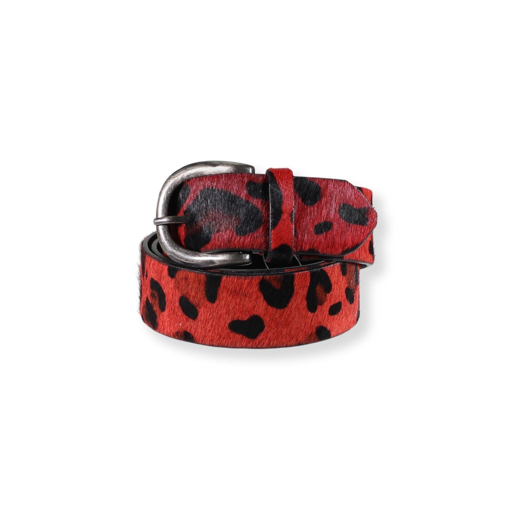 Red / Black Leopard Print (Cow Hair)